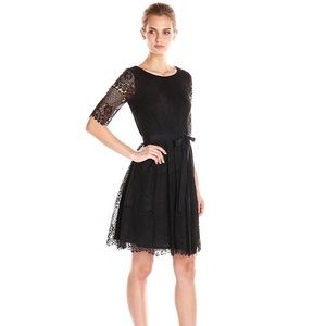 NWOT Lace Fit & Flare Black Cocktail Dress